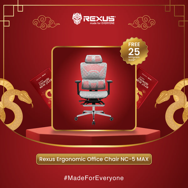 Rexus Ergonomic Office Chair NC-5 MAX / NC5 MAX - Furniture Kursi Kantor Ergonomis