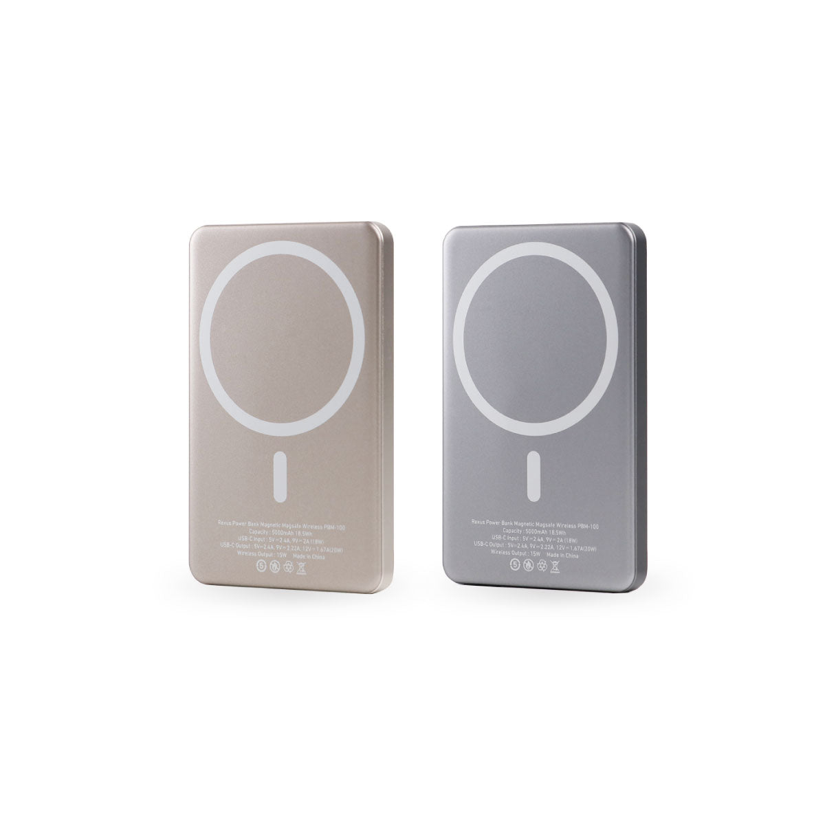 Rexus Wireless Power Bank 5000mAh PBM-100 Magsafe 20W Fast Charging Ty