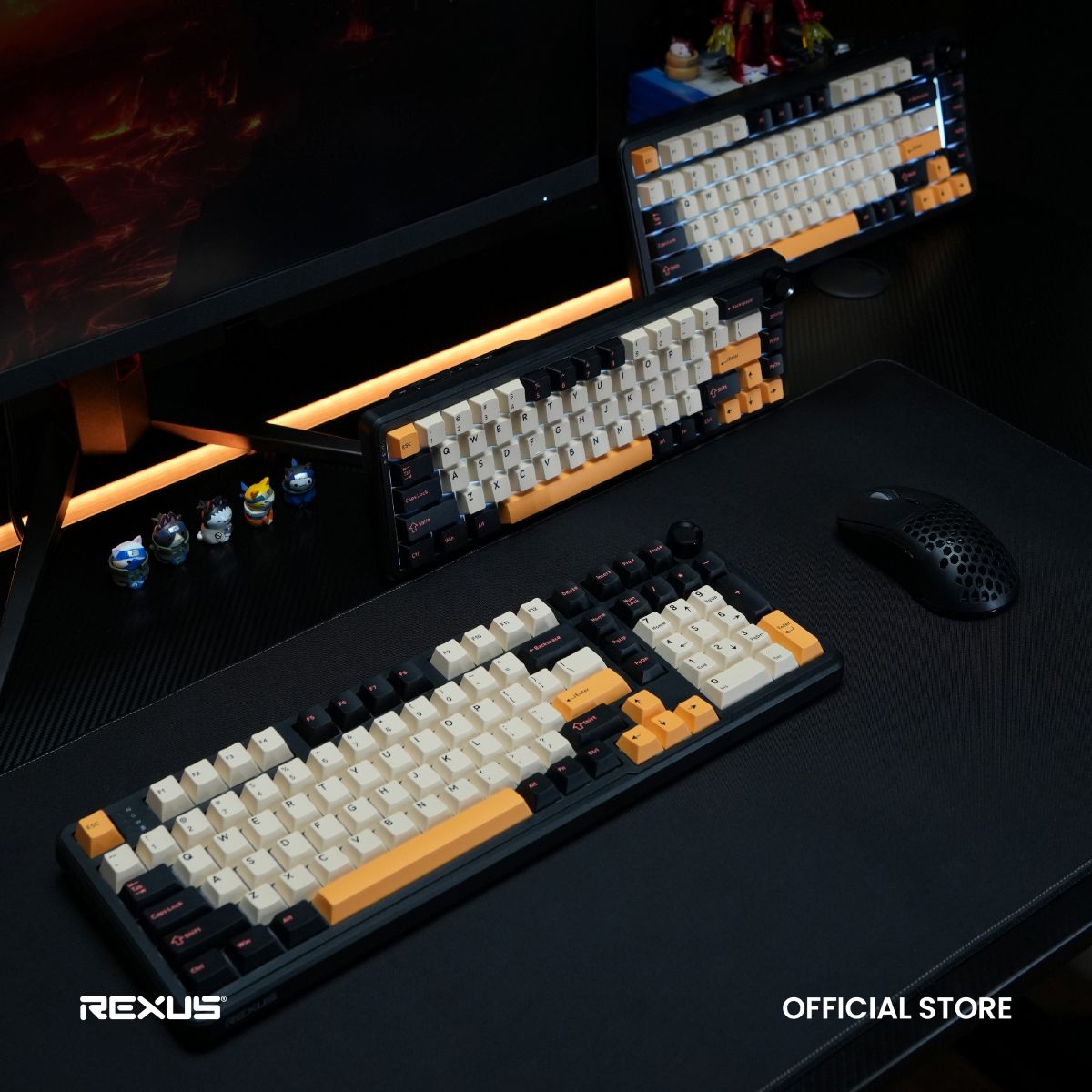 Rexus Aether Keyboard Gaming Mechanical Wireless Triple Mode Connectio