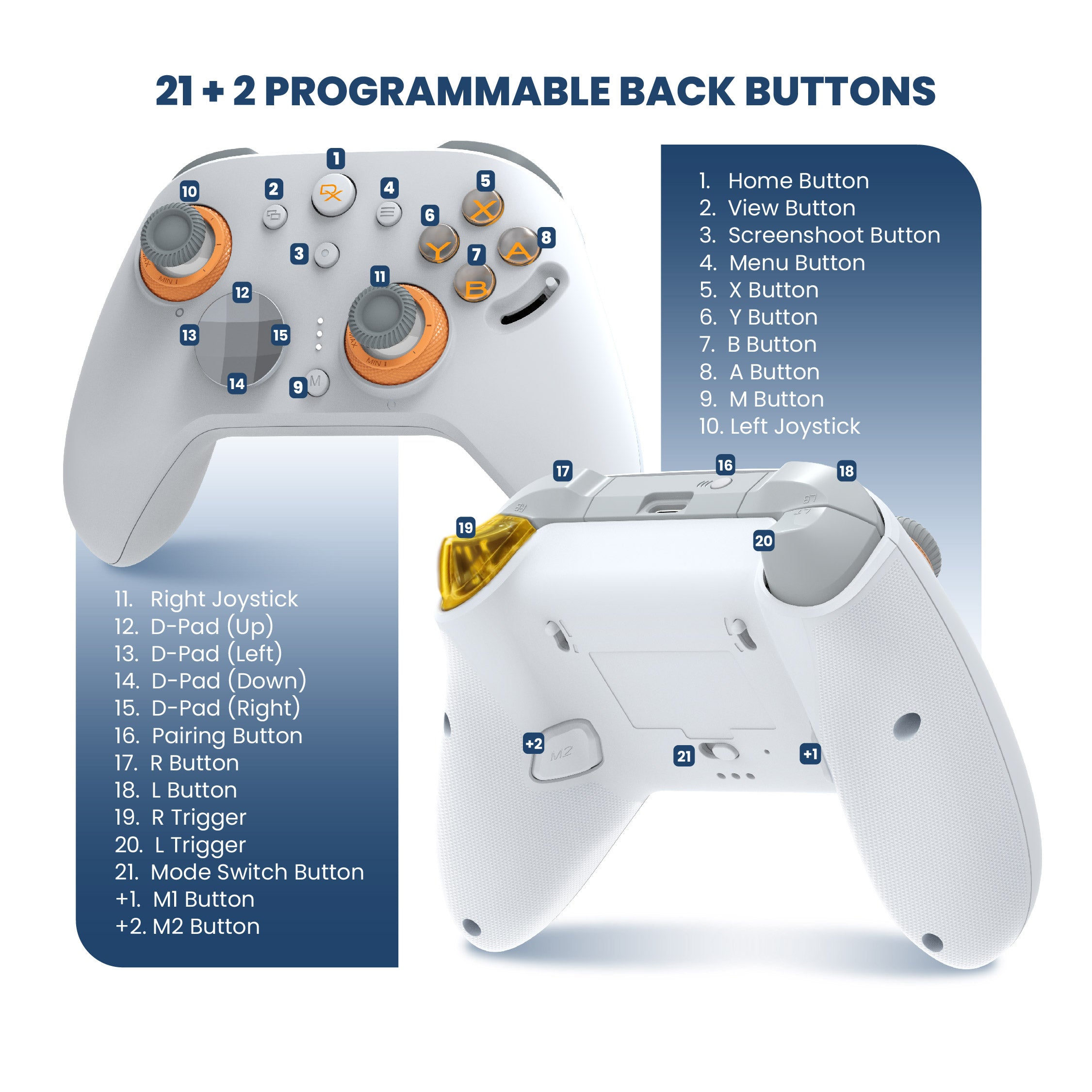 Rexus Daxa Ezoth AX10 Gamepad Wireless Gaming Controller - Adjustable