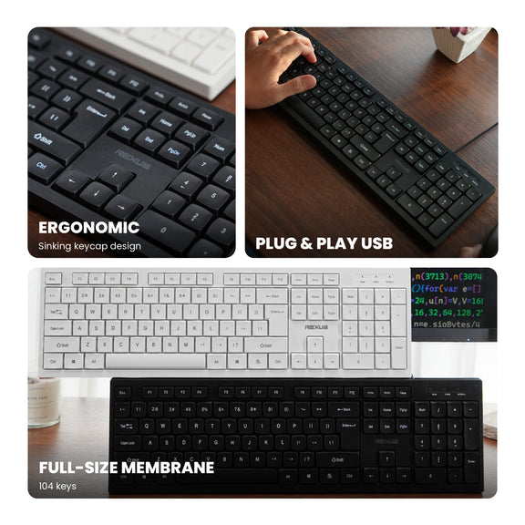 Rexus K293 Keyboard Office Wired Full Size Membrane