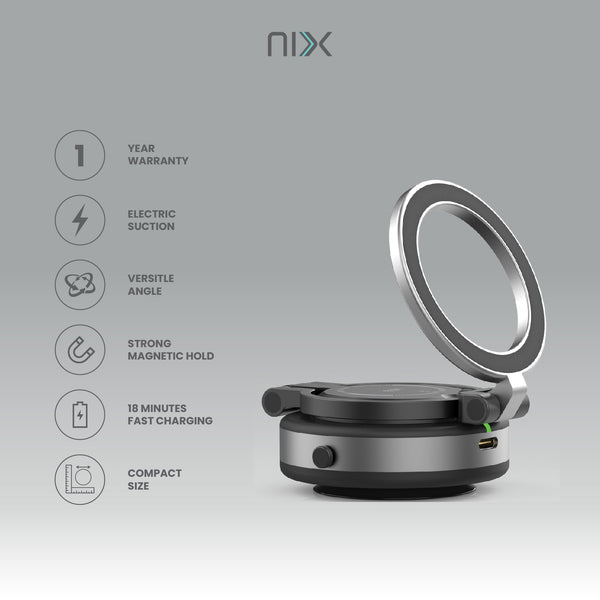 Orbit Magnetic Phone Holder Penyangga HP Mobil Electric Suction + Strong Magnet + Long Battery Life