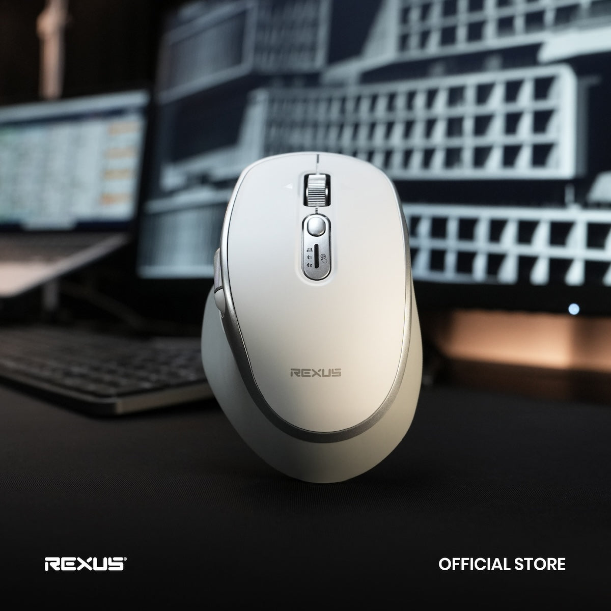 Rexus Flow QZ20 Mouse Office Wireless Ergonomic Silent Click - AeroSpi