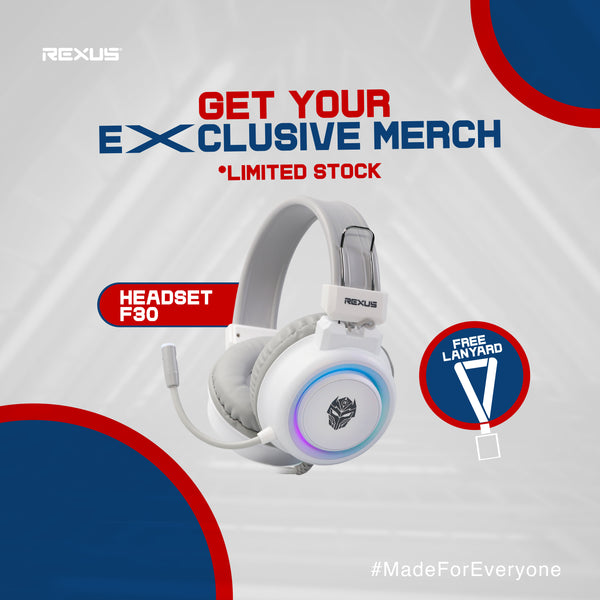 (FREE Lanyard Exclusive Merch) Rexus Headset Gaming Vonix F30