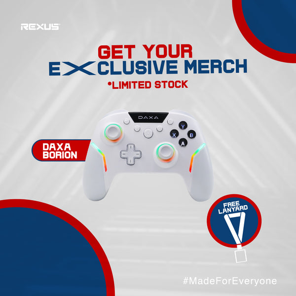 (FREE Lanyard Exclusive Merch) Rexus Gamepad Daxa Borion AX8