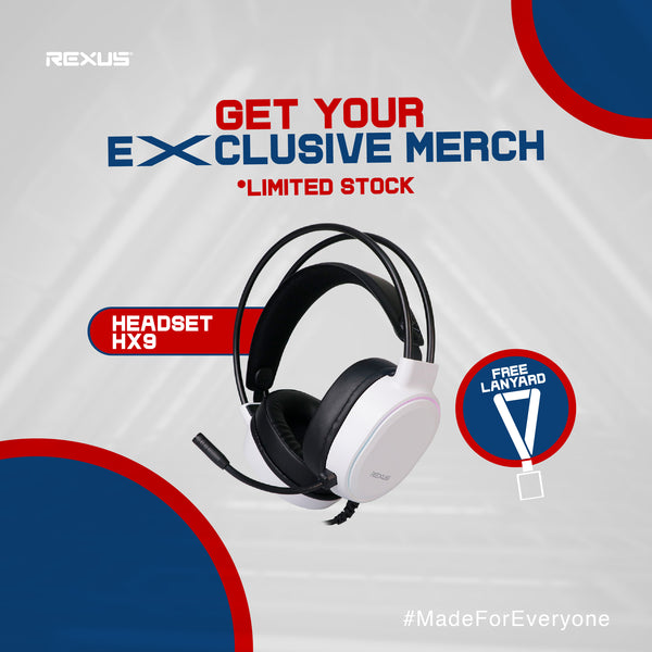 (FREE Lanyard Exclusive Merch) Rexus Headset Gaming Thundervox HX9