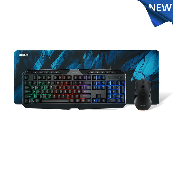 Rexus Warfaction VR4 3in1 Gaming Combo Kit - Keyboard Mouse Mousepad Gaming RGB