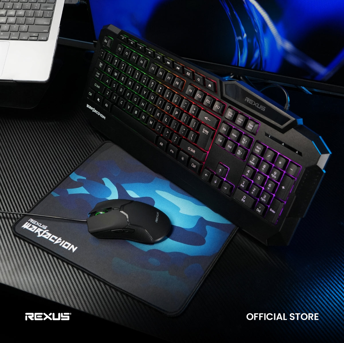 Rexus Keyboard Mouse Warfaction VR1 Combo V2