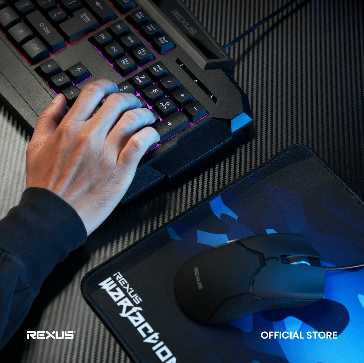 Rexus Keyboard Mouse Warfaction VR1 Combo V2