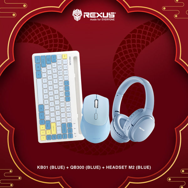 Rexus Bundle 05 - Keyboard Office + Mouse Office + Headset